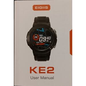 KE2 Sports Smart Watch EIGIIS Mens Black/Gray Band Tried on Twice